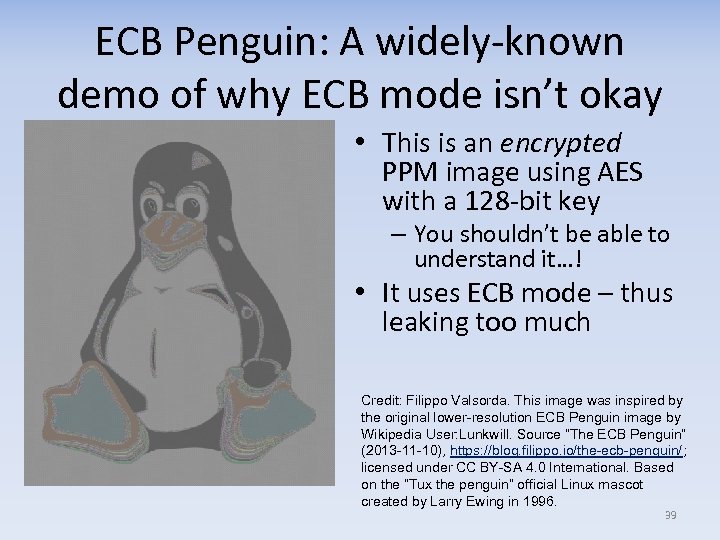 ECB Penguin: A widely-known demo of why ECB mode isn’t okay • This is