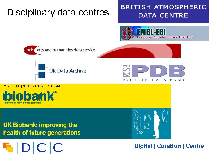 Disciplinary data-centres 7 Digital | Curation | Centre 