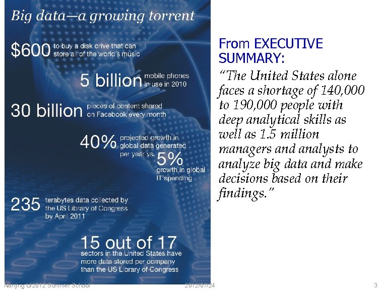 From EXECUTIVE SUMMARY: “The United States alone faces a shortage of 140, 000 to