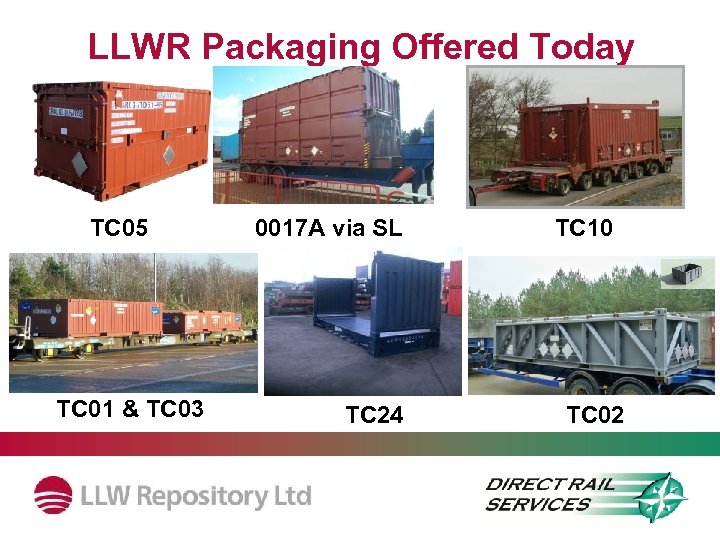 LLWR Packaging Offered Today TC 05 TC 01 & TC 03 0017 A via