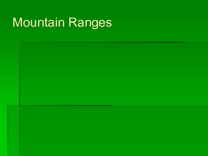 Mountain Ranges 