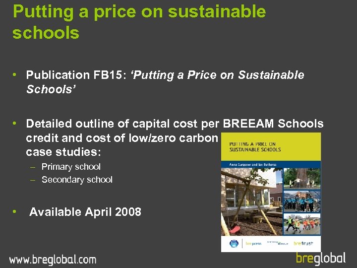 Putting a price on sustainable schools • Publication FB 15: ‘Putting a Price on