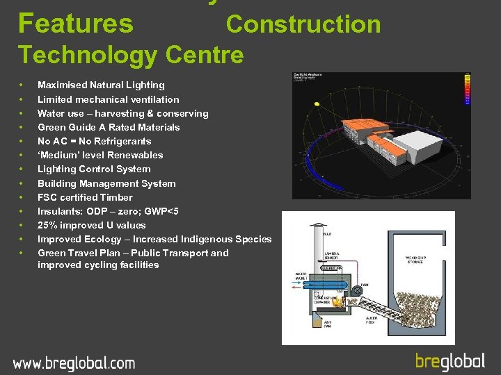 Features Construction Technology Centre • • • • Maximised Natural Lighting Limited mechanical ventilation