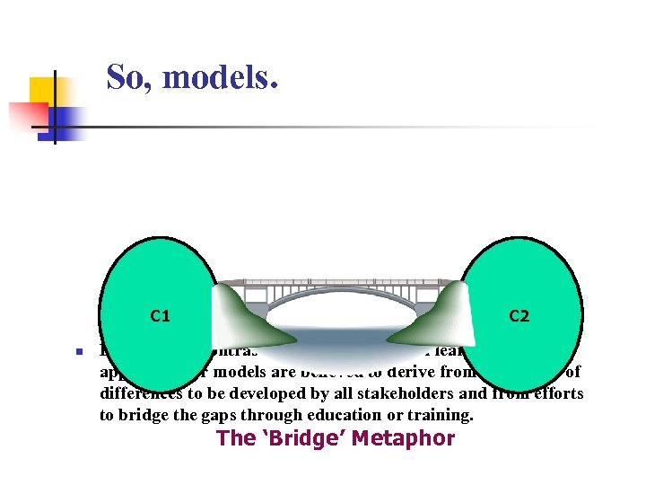 So, models. C 2 C 1 n Based on the contrastive view of cultures