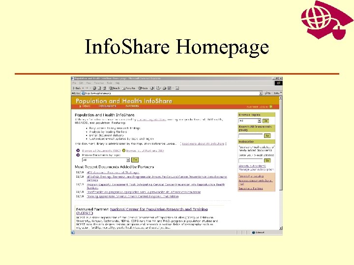 Info. Share Homepage 