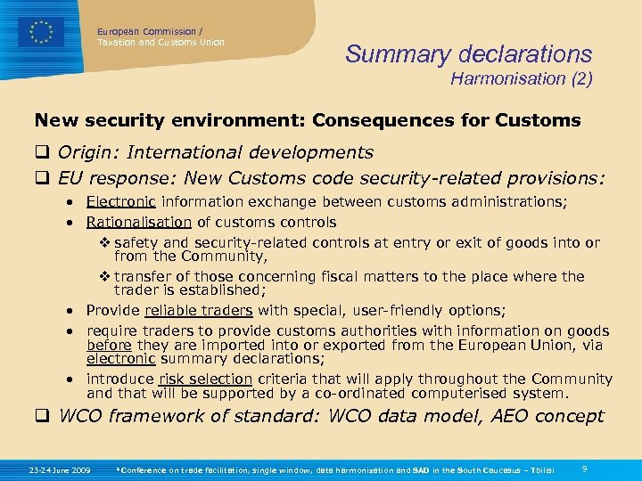 European Commission Taxation And Customs Union International Standards