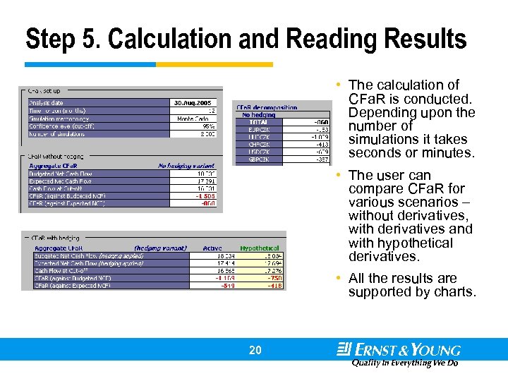 Step 5. Calculation and Reading Results • The calculation of CFa. R is conducted.