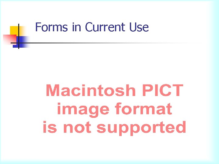 Forms in Current Use 