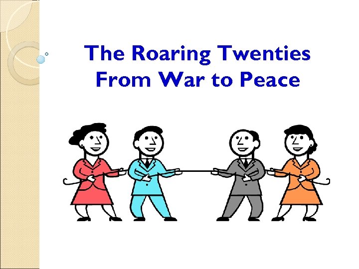 The Roaring Twenties From War to Peace 