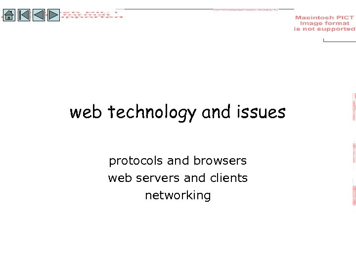 web technology and issues protocols and browsers web servers and clients networking 