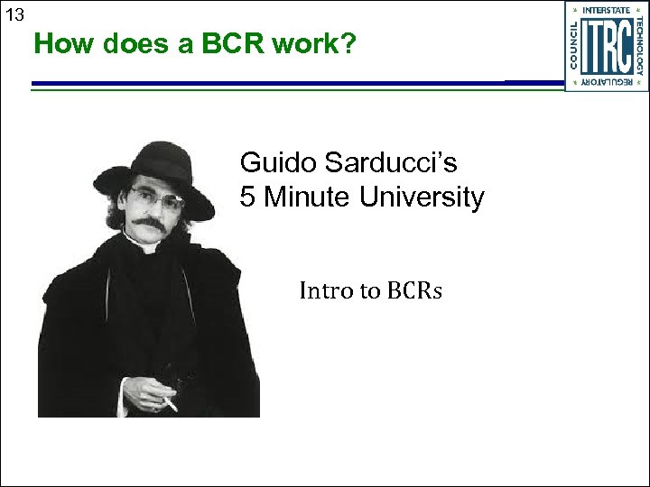 13 How does a BCR work? Guido Sarducci’s 5 Minute University Intro to BCRs