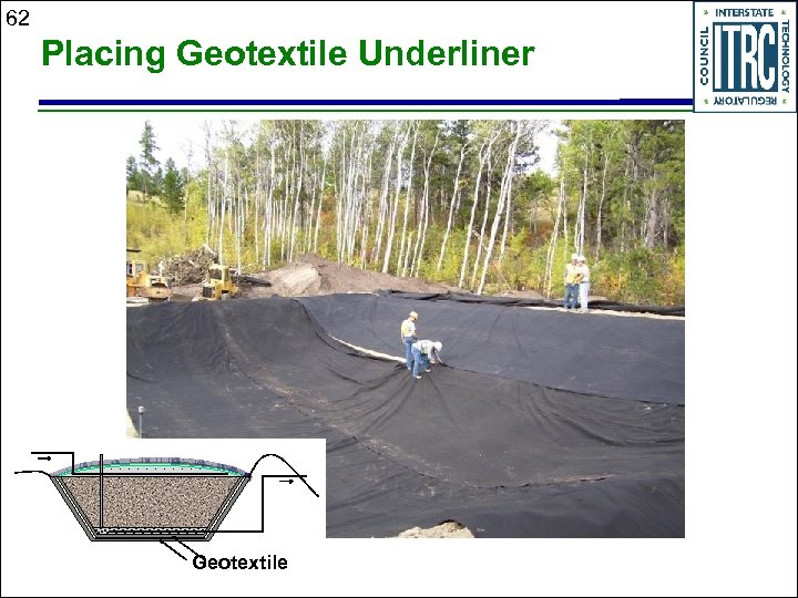 62 Placing Geotextile Underliner Geotextile 