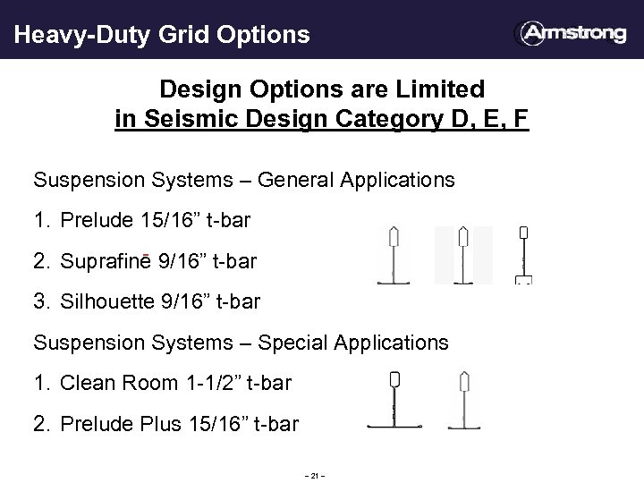 Heavy-Duty Grid Options Design Options are Limited in Seismic Design Category D, E, F