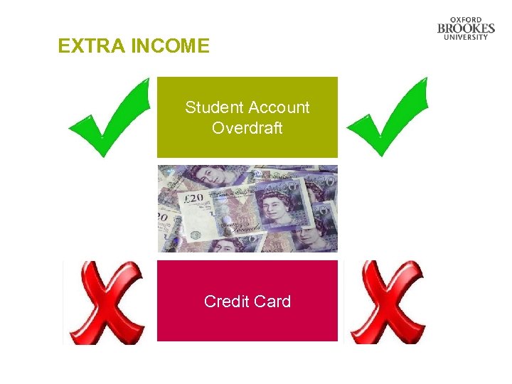 EXTRA INCOME Student Account Overdraft Credit Card 