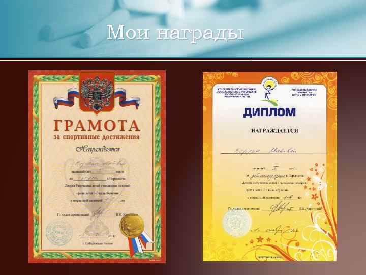 Мои награды 