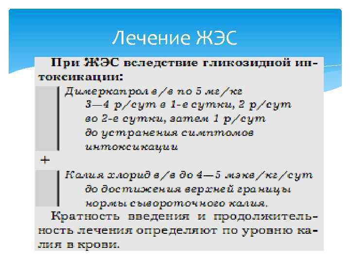 Лечение ЖЭС 