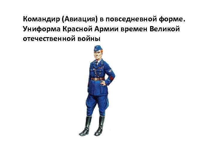 Командир (Авиация) в повседневной форме. Униформа Красной Армии времен Великой отечественной войны 