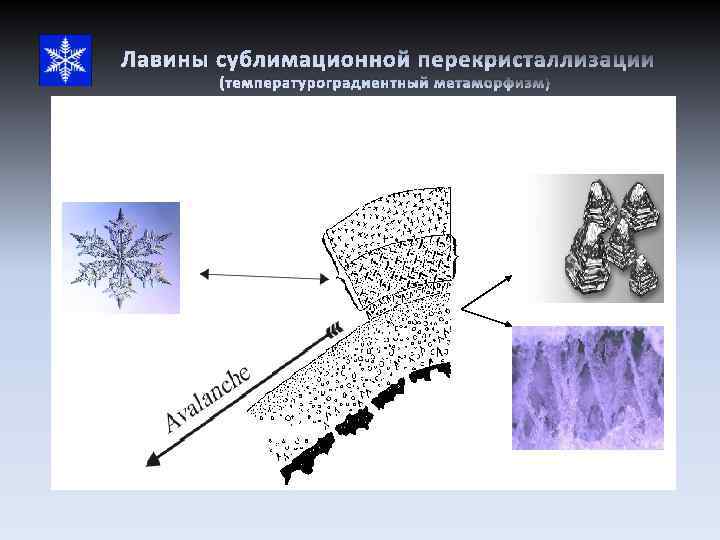 Лавины сублимационной перекристаллизации (температуроградиентный метаморфизм) 