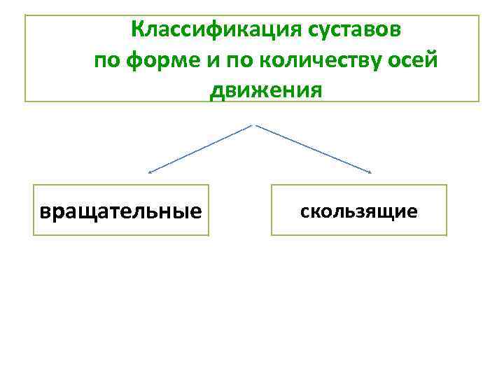 Классификация суставов по форме и по количеству осей движения вращательные скользящие 