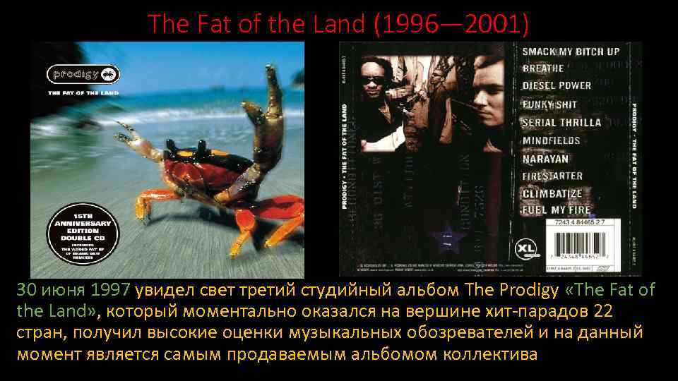 The Fat of the Land (1996— 2001) 30 июня 1997 увидел свет третий студийный