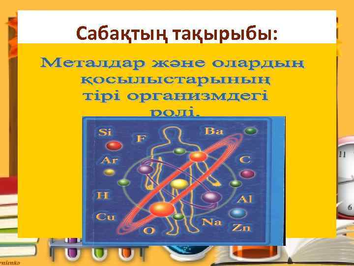 Сабақтың тақырыбы: 