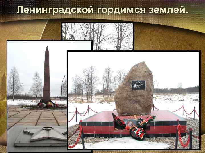 Ленинградской гордимся землей. 