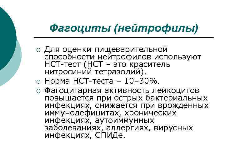 Фагоцитарная активность лейкоцитов