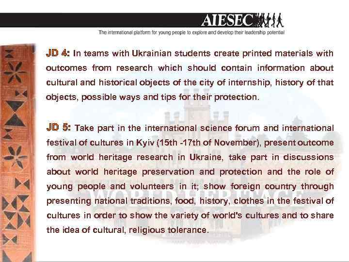 JD 4: In teams with Ukrainian students create printed materials with outcomes from research