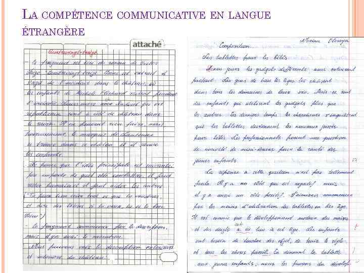 LA COMPÉTENCE COMMUNICATIVE EN LANGUE ÉTRANGÈRE 