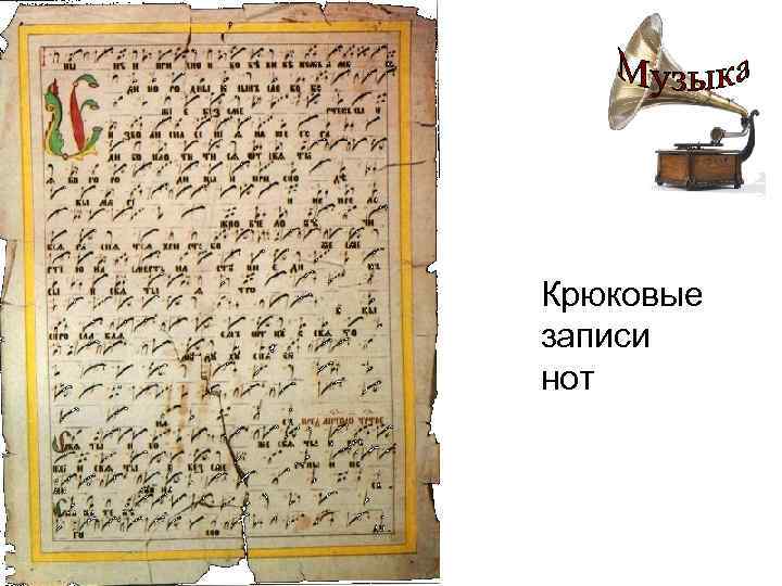 Крюковые записи нот 