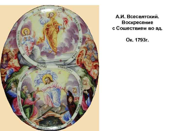 А. И. Всесвятский. Воскресение с Сошествием во ад. Ок. 1793 г. 