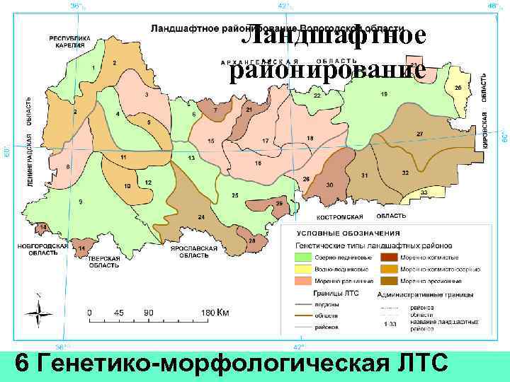 Ландшафтное районирование 6 Генетико-морфологическая ЛТС 