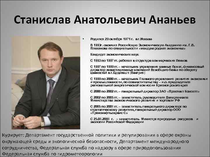 Станислав Анатольевич Ананьев • Родился 29 октября 1971 г. в г. Москве В 1993