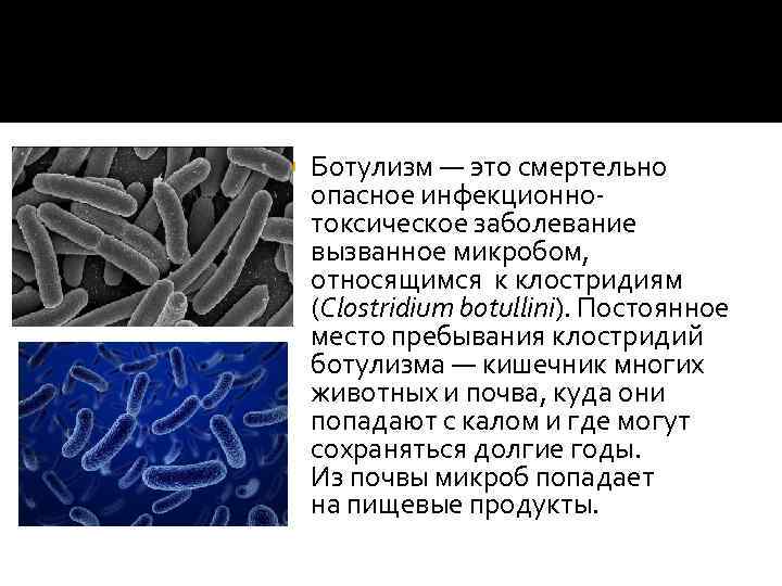 Ботулизм клиническая картина этиология