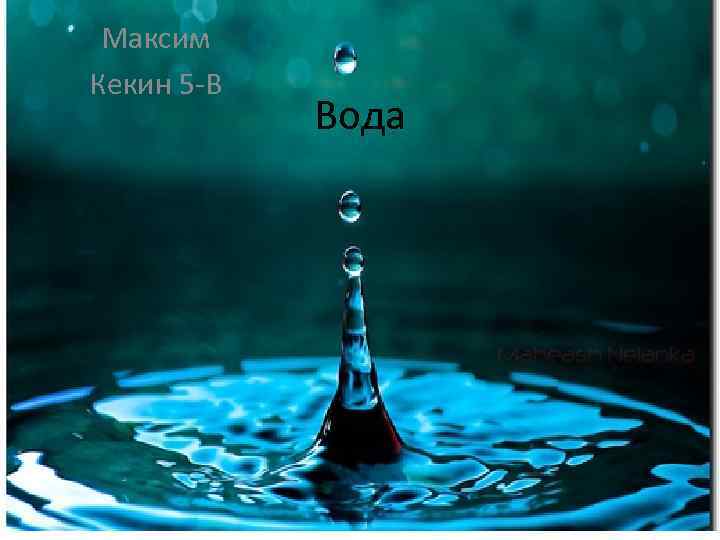 Максим Кекин 5 -В Вода 