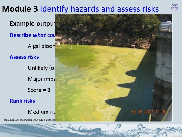 Module 3 Identify hazards and assess risks Example output Describe what could go wrong