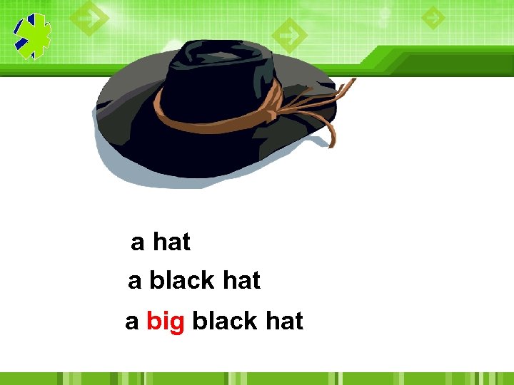 a hat a black hat a big black hat 