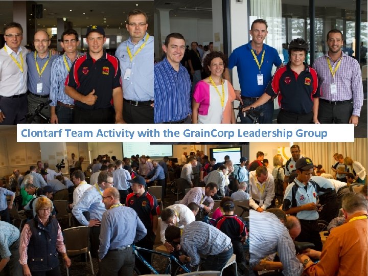 Clontarf images Clontarf Team Activity with the Grain. Corp Leadership Group 18 