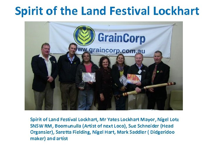 Spirit of the Land Festival Lockhart Relationships Spirit of Land Festival Lockhart, Mr Yates