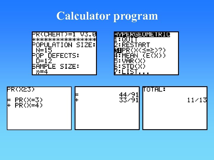 Calculator program 