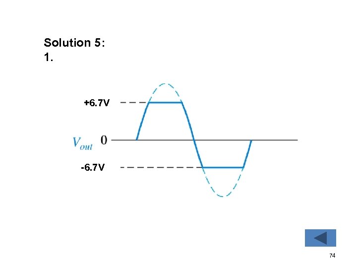 Solution 5: 1. +6. 7 V -6. 7 V 74 