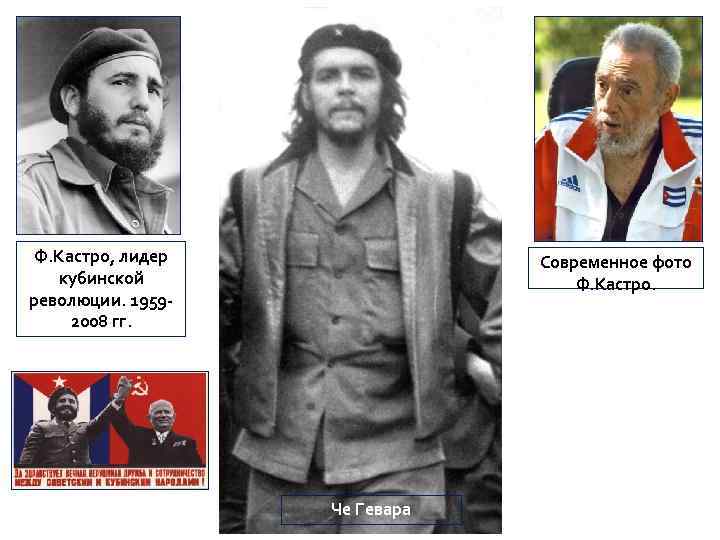 Ф. Кастро, лидер кубинской революции. 19592008 гг. Современное фото Ф. Кастро. Че Гевара 