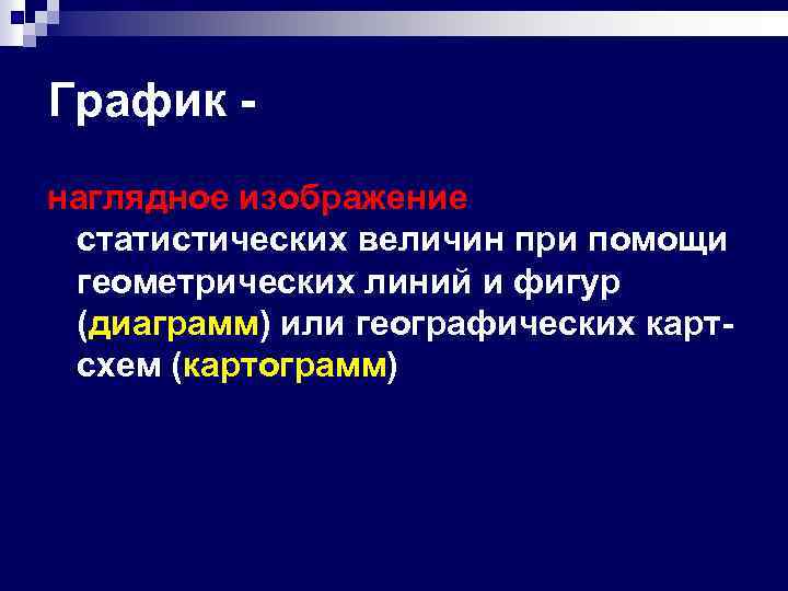 Наглядное изображение статистических величин при помощи геометрических линий и фигур