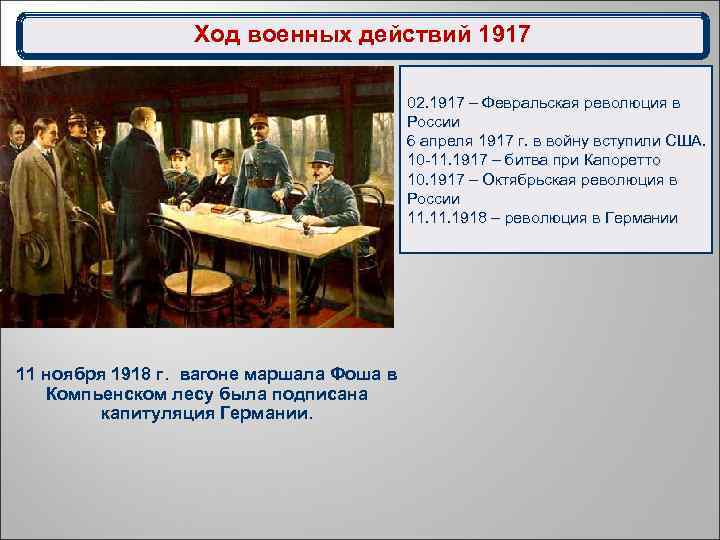 Ход военных действий 1917 02. 1917 – Февральская революция в России 6 апреля 1917