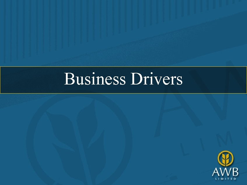 Business Drivers 