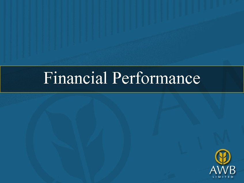 Financial Performance 