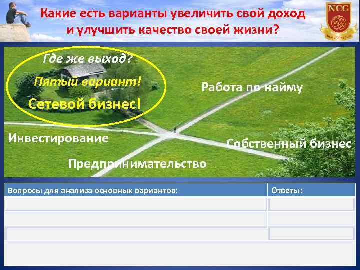 Какие есть варианты увеличить свой доход и улучшить качество своей жизни? Где же выход?