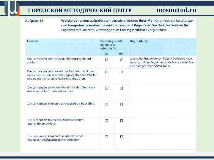 ГОРОДСКОЙ МЕТОДИЧЕСКИЙ ЦЕНТР mosmetod. ru 