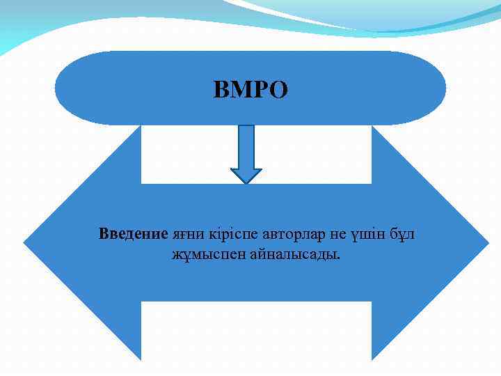 ВМРО Введение яғни кіріспе авторлар не үшін бұл жұмыспен айналысады. 