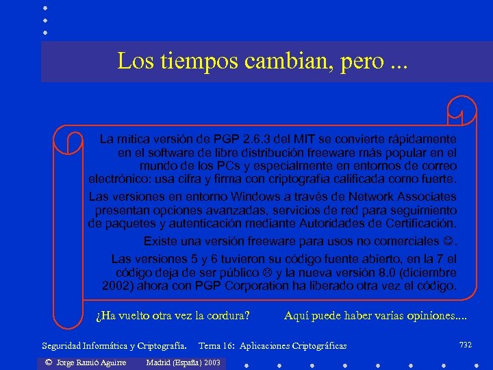 Los tiempos cambian, pero. . . La mítica versión de PGP 2. 6. 3